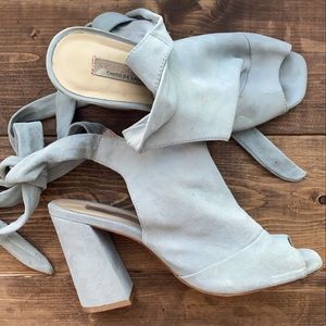 Chinese Laundry Pale Blue Suede Wrap Size 10